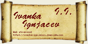 Ivanka Ignjačev vizit kartica